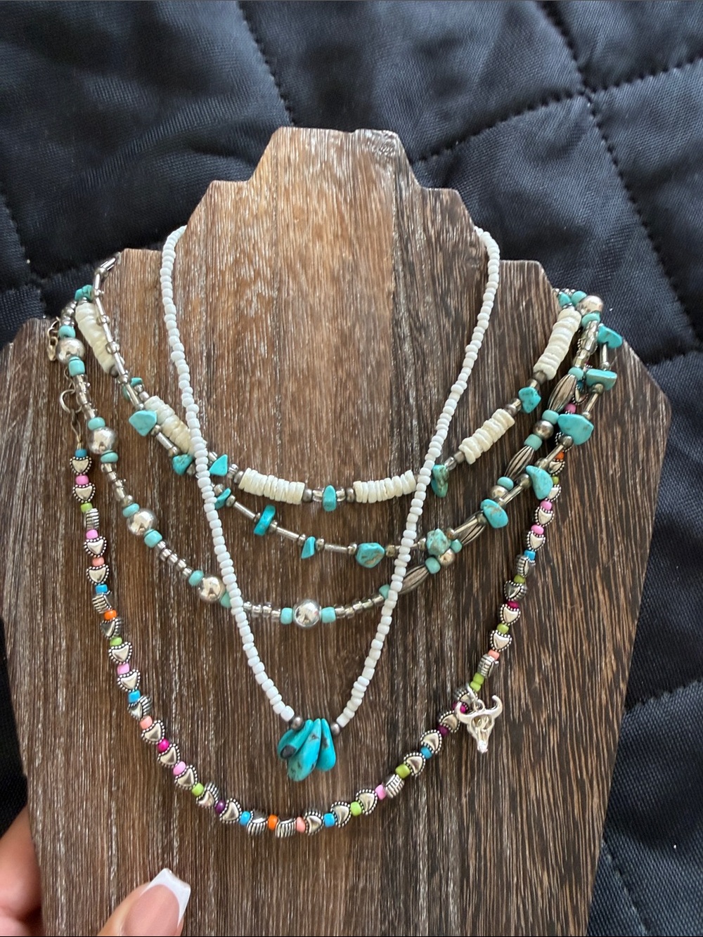 Layered Turquoise Beaded Women's Necklace - Brand